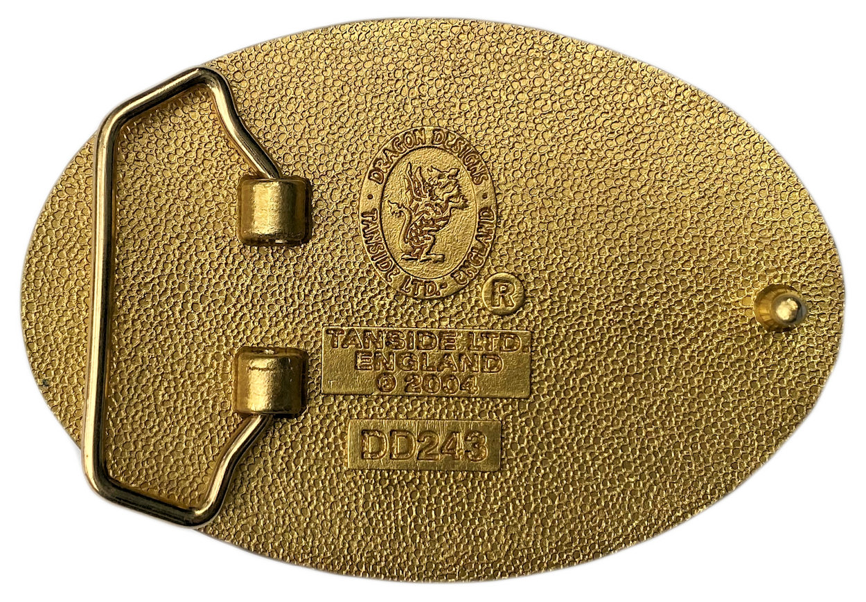 Elvis Confederate Flag Brass Plated Belt Buckle